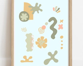 Soft Abstract Digital Print