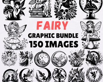 Fairy SVG Bundle 150 Magical Designs for Cricut and Silhouette | Enchanted Fairy Clipart Fantasy Vector Art for Crafts & Decor
