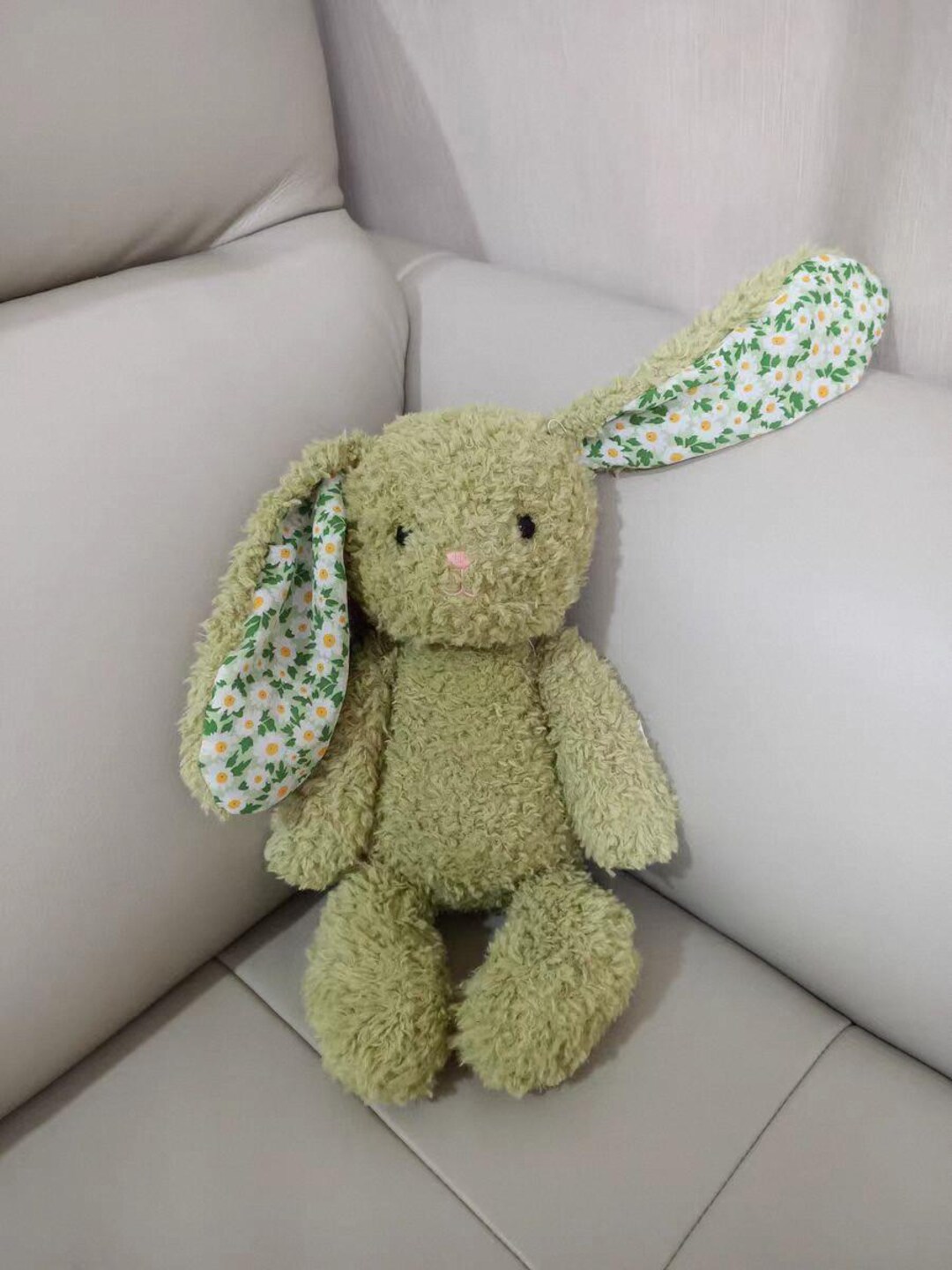 Matcha Green Cute Bunny Plush Toy | Emerald Ear Bunny | Soft and Cuddly ...