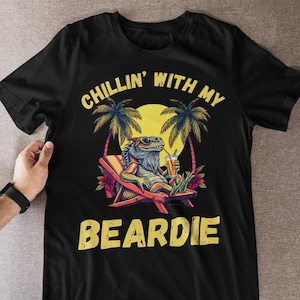 Bearded Dragon Shirt – Chillin’ With My Beardie Funny Reptile Tee for Dragon Lovers