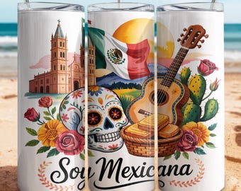 Soy Mexicana Tumbler Wrap: Mexican Heritage Latina Pride (Digital Download)