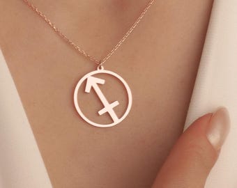 Sterling Silver Sagittarius Zodiac Necklace: Horoscope Astrology Pendant