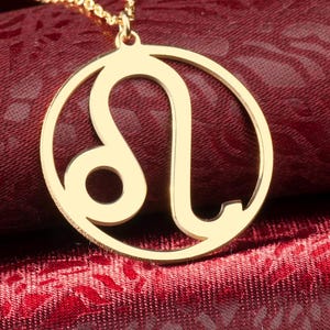 Leo Zodiac Necklace 925 Sterling Silver, Personalized Gold, Silver, or Rose Gold Horoscope Pendant, Delicate Lion Sign Jewelry Gift for Her