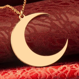 925 Sterling Silver Crescent&Moon Necklace, Waterproof, Gold Dainty Moon Pendant, Best Gift for Her, Power Mum Day Gift Jewelry, Shine Moon