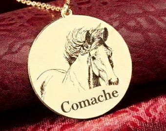 Sterling Silver Horse Necklace: Custom Equestrian Jewelry Gift