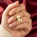 Baby Deer Necklace: Sterling Silver 14K Gold Plated Fawn Charm Dainty Forest Animal Jewelry product logo