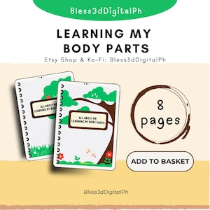 Learn Body Parts for Kids Printable | Human Anatomy Chart & Worksheets | Fun Digital Learning for Homeschool and Early Education
