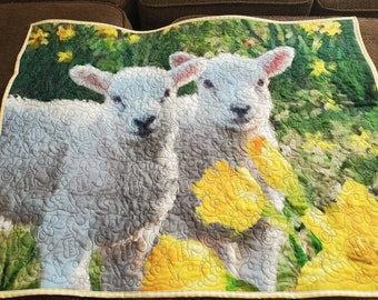 Gender Neutral Baby Lamb Quilt