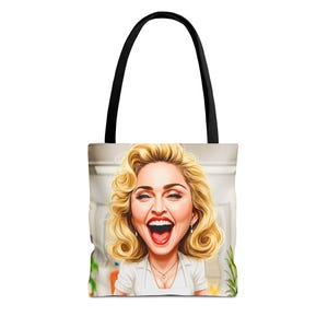 World Artist Parody Series "Madana No.1"  Tote Bag , Unique shoulder bag for MJ fans and Funny Music lovers