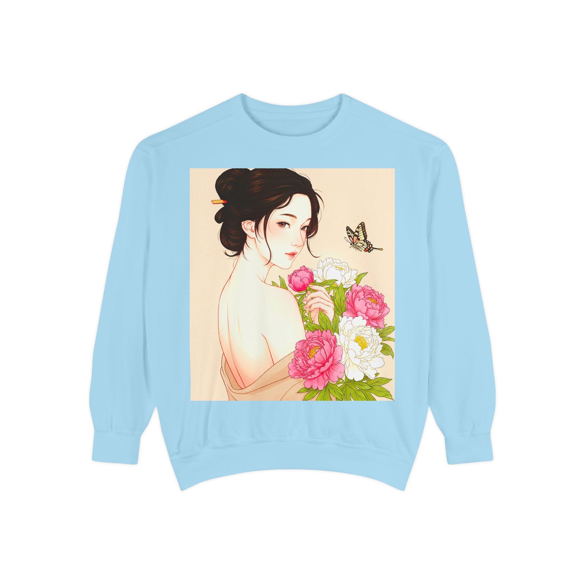World Butterfly Ukiyoe Series No.20, Sweatshirt, Gift for Nature Lovers, Unique Butterfly Art Jumper, Unisex Pullover, Vintage Style