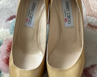 Jimmy Choo Beige Pointed High Heels