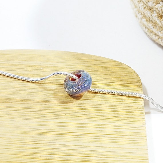 Glass Charm Bead Pet Ashes Keepsake, Cremation Jewellery, Remembrance Gift