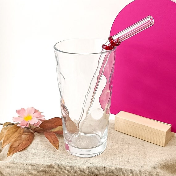 Pailles à boire en verre, paille à boissons pliée réutilisable, lavable au  lave-vaisselle, avec bobine décorative -  Canada