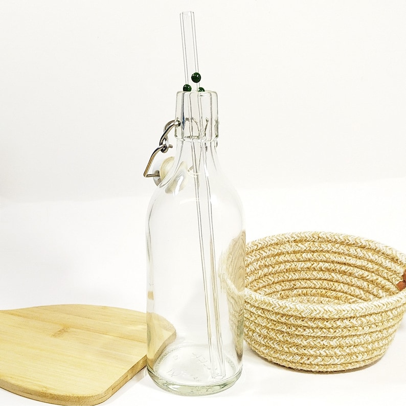 Eco Friendly Glass Straws, High Quality BPA Free, Hygienic Reusable Drinkware, Environmentally Conscious Drinking Cold Cup 10.25 inches