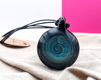 Handmade Universe Pendant, Borosilicate Lampwork Glass, One of a Kind Unique Design