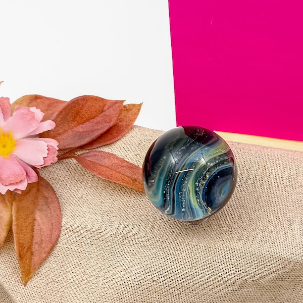 Glass Ashes Keepsake Galaxy Marble, Cremation Memorial for Pets, Rainbow Bridge Gifts and Bereavement Keepsakes