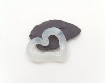 50mm Glass Link Hearts for Jewellery Makers