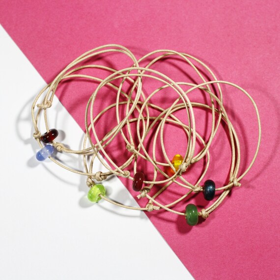 Arco Iris Ajustable Pulsera Hecha a Mano Colorido Cuerda Fiesta Bolsas Stocking Relleno