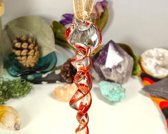 Christmas Decoration Glass Icicles, Hanging Tree Decor, Winter Ornament For The Home, Unique Handmade