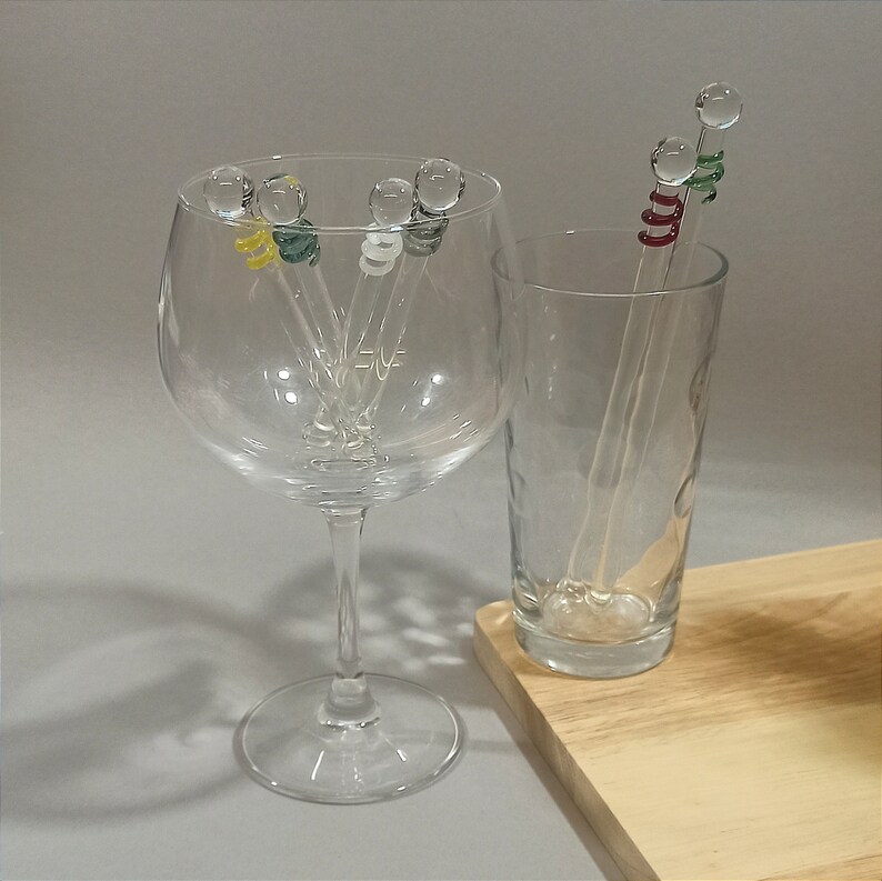 Decorated Swizzle Sticks Glass Drinks Stirrer Stir Stick Etsy