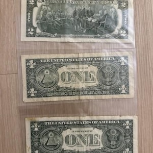 One Dollar Bill Star Note Fancy Numbers (Lot of 2) + 2 dollar Bill