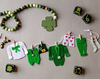 St. Patrick's Day Garland Leprechaun Banner Clothesline Laundry Bunting