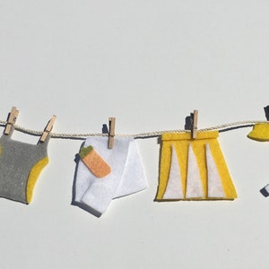 Miniature Felt Tennis Player&#39;s Clothesline Tennis Banner Garland Bunting Wall Hanging Home Decor