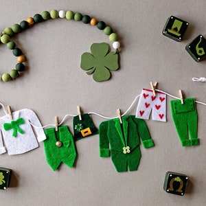 St. Patrick's Day Garland Leprechaun Banner Clothesline Laundry Bunting image 1