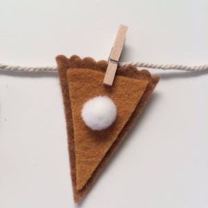 Fall Pumpkin Spice Miniature Clothesline Decoration Banner Garland Felt Bunting Autumn Harvest image 4