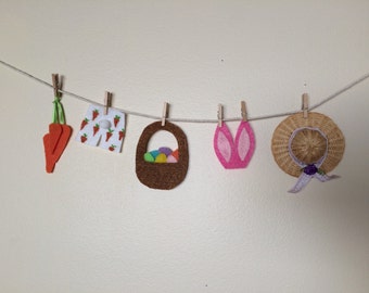 Miniature Easter Felt Clothesline