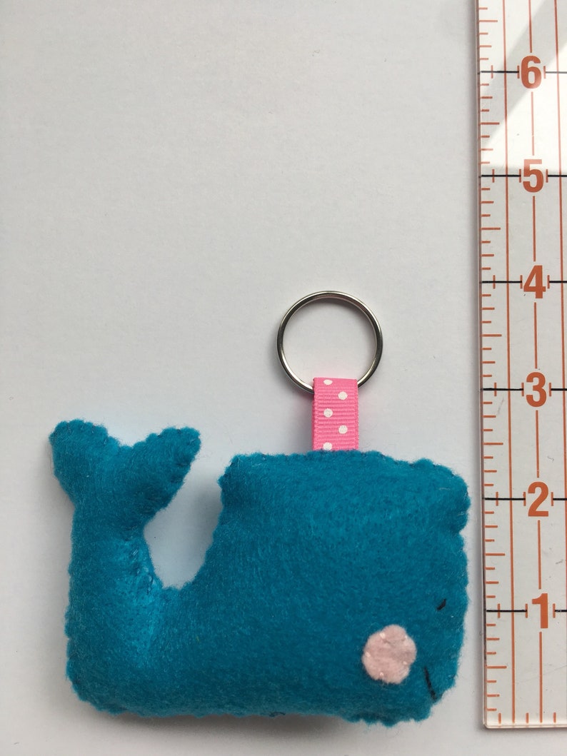 Whale Felt Keychain Kawaii Keychain Backpack Accesories Etsy