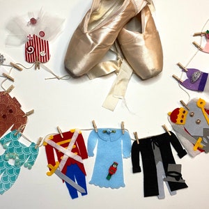 The Nutcracker Ballet Christmas Miniature Felt Banner Garland Bunting Wall Hanging Decoration