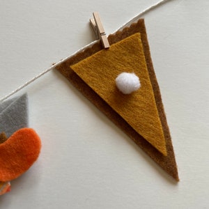 Fall Pumpkin Spice Miniature Clothesline Decoration Banner Garland Felt Bunting Autumn Harvest image 9