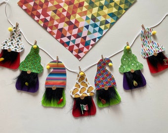 Cinco de Mayo Gnomes Garland Banner Bunting Wall Hanging Decoration for May