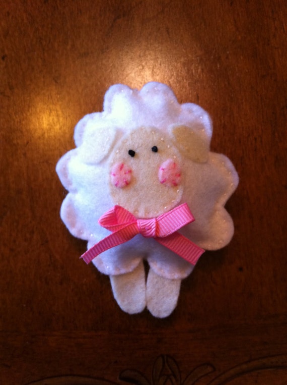 Items similar to Felt Lamb Stuffed Animal on Etsy
