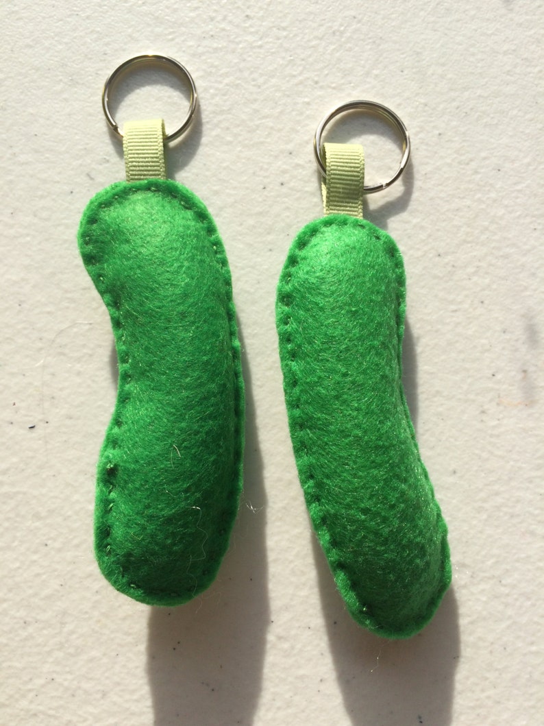 Pickle Cucumber Felt Keychain Etsy