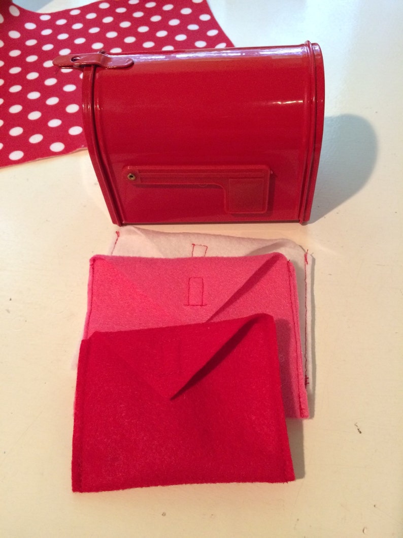 Pretend Play Mailbox Set with 3 Felt Valentine's Day Etsy