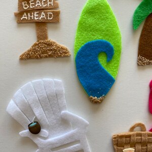 Beach Summer Felt Mini Clothesline Garland Wall Hanging Decoration image 9