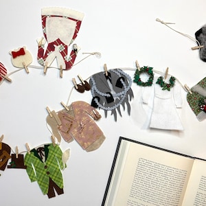 The Christmas Carol Miniature Felt Clothesline Banner Garland Bunting Wall Hanging Decoration