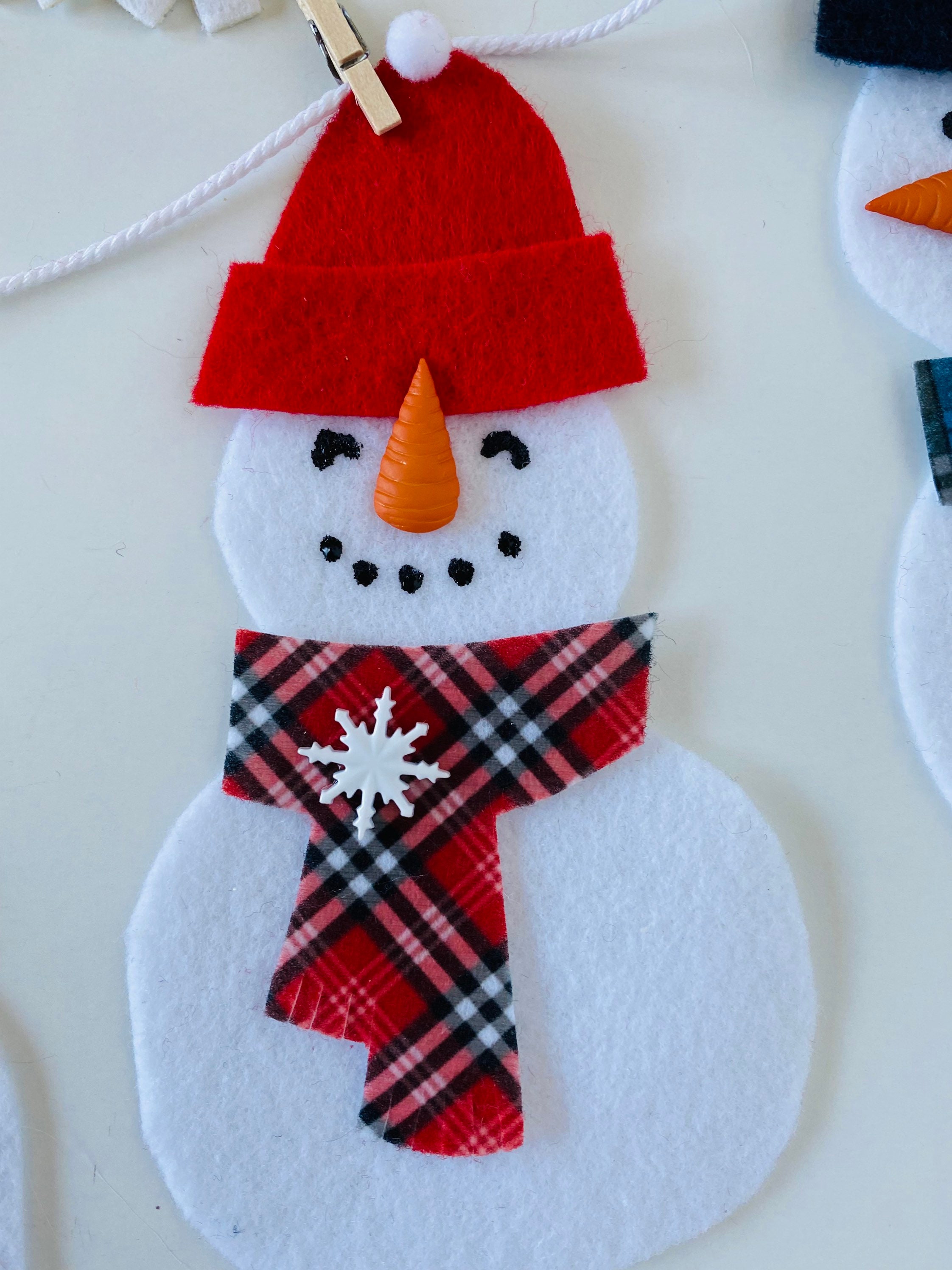 Whaline Christmas Burlap Banner - Santa Deer Snowman Rustic Hanging Decor 7.5ft