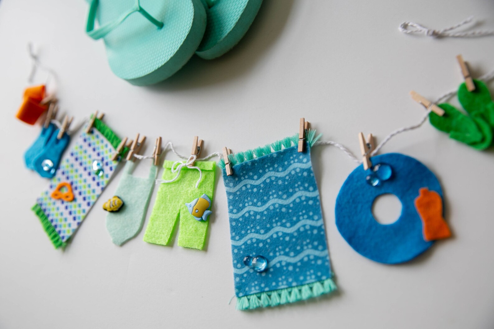 Summer Kid's Pool Swimming Clothesline Banner Garland Etsy