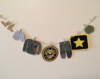 United States Army Miniature Felt Clothesline