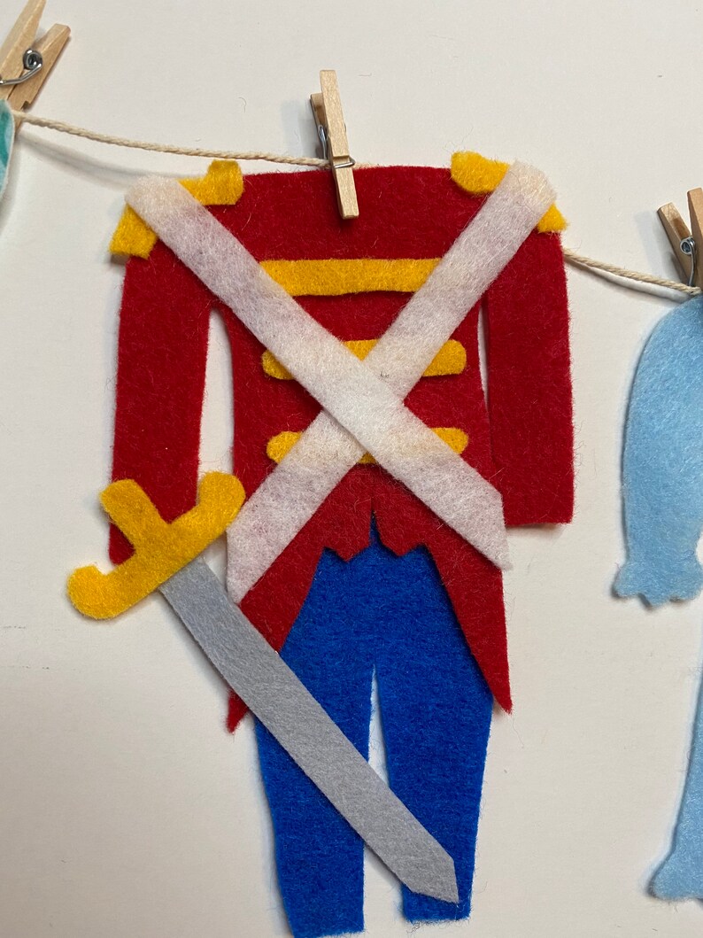 The Nutcracker Ballet Christmas Miniature Felt Banner Garland Etsy
