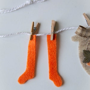 Scarecrow Lady Miniature Felt Clothesline Banner Fall Bunting Autumn Garland Wall Hanging Harvest Decoration image 6