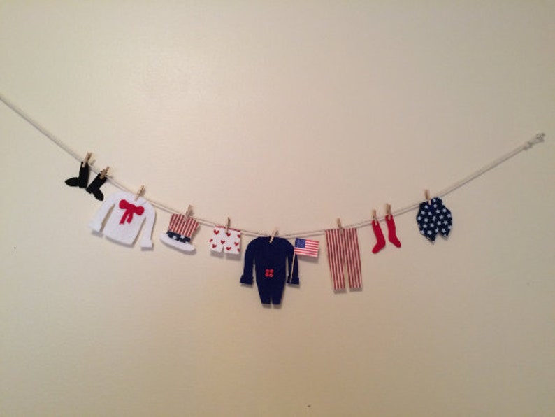 Uncle Sam Clothesline Banner Pattern, Patriotic USA Miniature ...