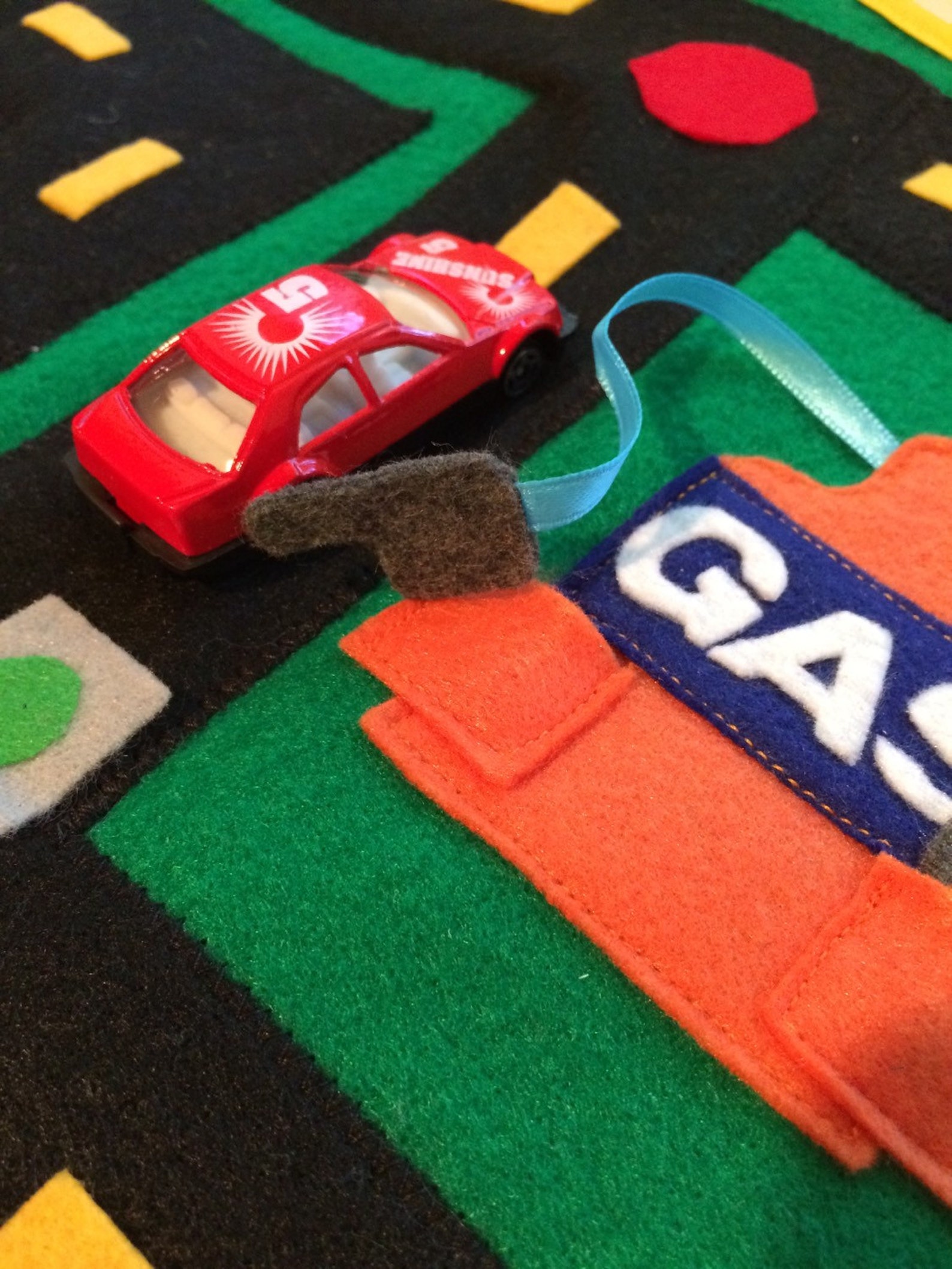 Toy Cars Race Track Road Rug Felt Playmat Etsy