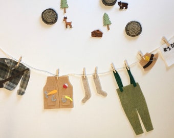 Fishing Dad Miniature Felt Clothesline Banner Garland Bunting Wall Hanging Decoration for Father’s Day