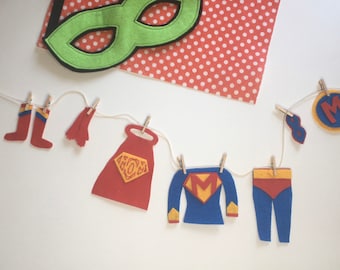 Super Mom Miniature Felt Clothesline Banner Garland Bunting Wall Hanging Decoration for Mother's Day Gift
