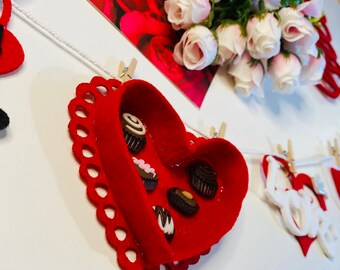 Valentinstag-Banner 1,5 M – Rote Folie, Mit Schnur Zum Aufhängen, Für Dekoration Zu Hause