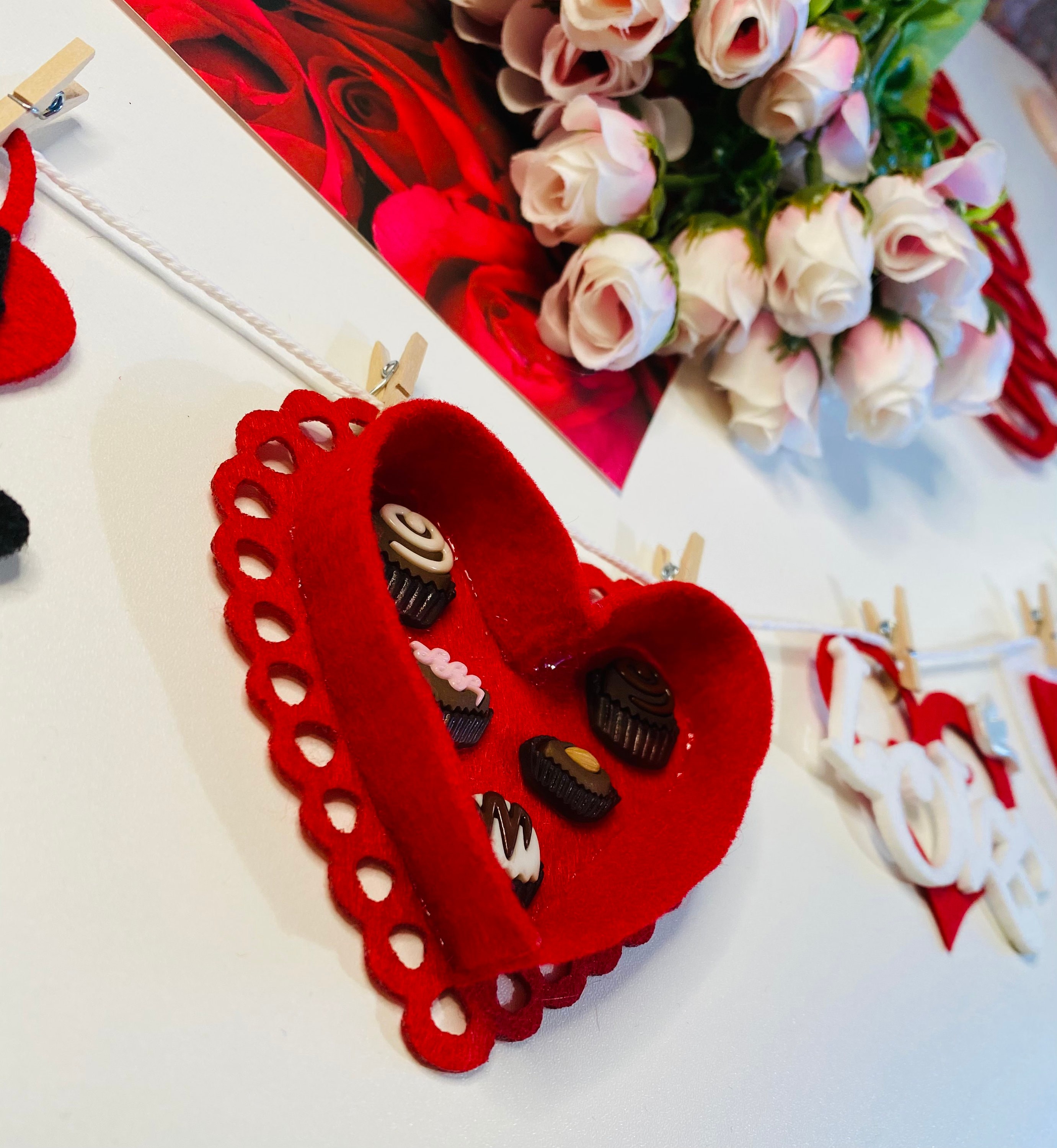 2 Stück Valentinstag Filzball Girlande - Pom Pom Deko Für Party, Hochzeit & Zuhause